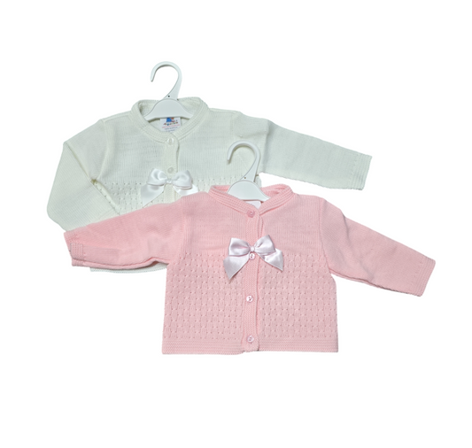 Baby Cardigans - Middle Bow (0-9m) (PK12)) 1402