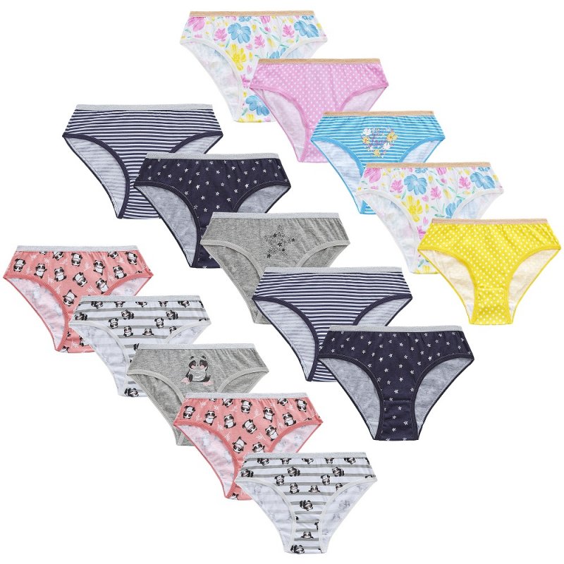 Girls Pack of 5 briefs - Panda (7-13yrs) (PK6) 14C920