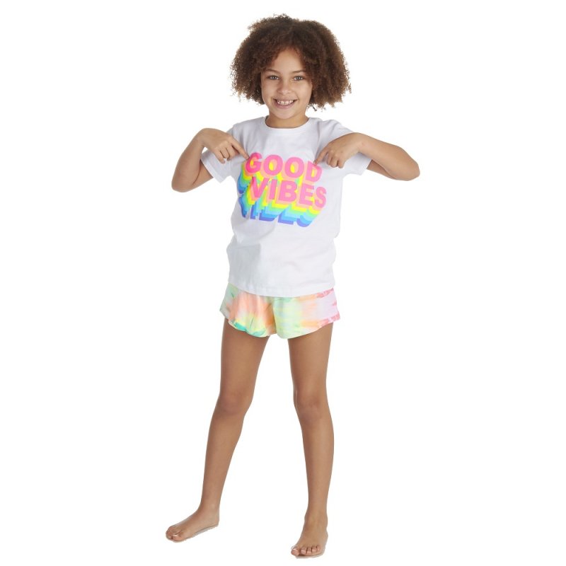 OLDER GIRLS TIE DYE EFFECT PYJAMA (7-13 YEARS) (PK4) 15C555