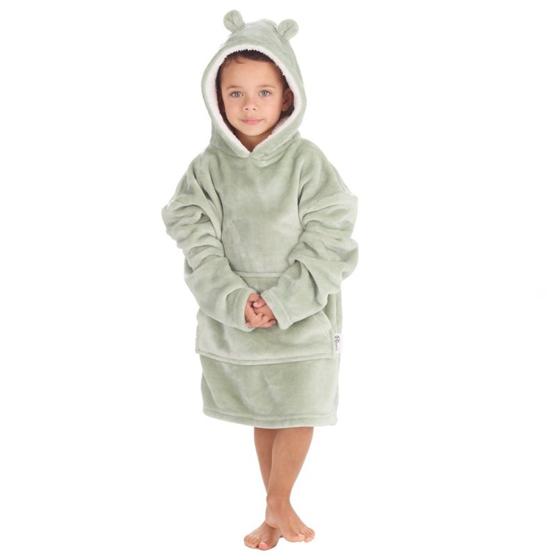 Oversized Plush Hoodie - Sage Green (3-6yrs) (PK4) 18C936