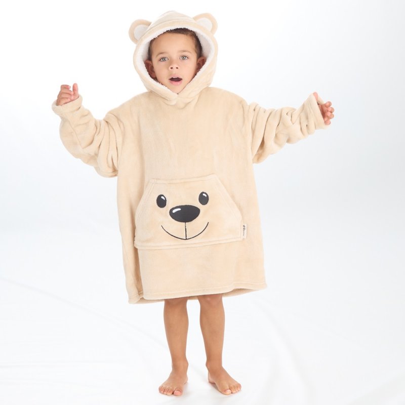 Kids Novelty Oversized Plush Hoodie - Teddy (3-6years)(PK4) 18C941