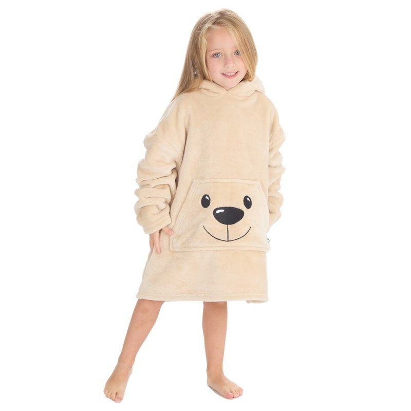 Kids Novelty Oversized Plush Hoodie - Teddy (3-6years)(PK4) 18C941