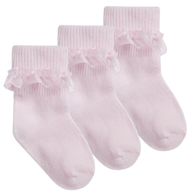 Baby Girls 3pack Frilly Socks (PK6) (00-5.5) 44B270