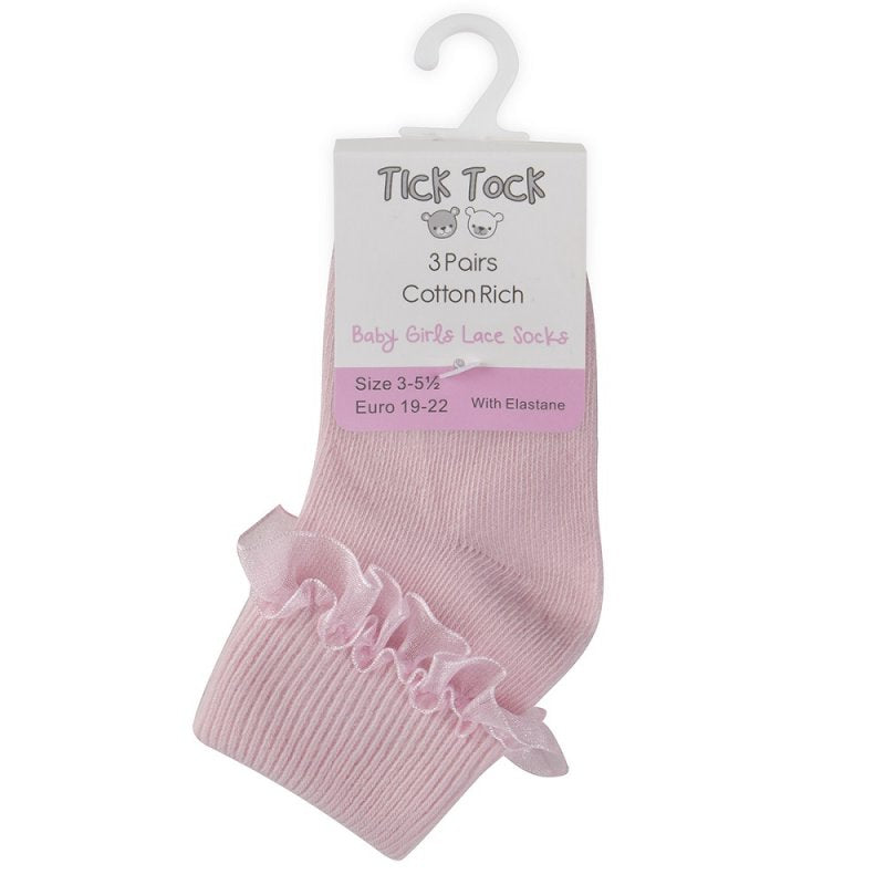 Baby Girls 3pack Frilly Socks (PK6) (00-5.5) 44B270