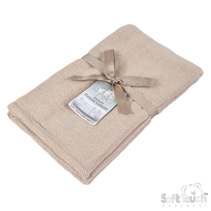 COFFEE DELUXE PERSONALISATION COTTON BABY BLANKET (PK6) CBP60-COF