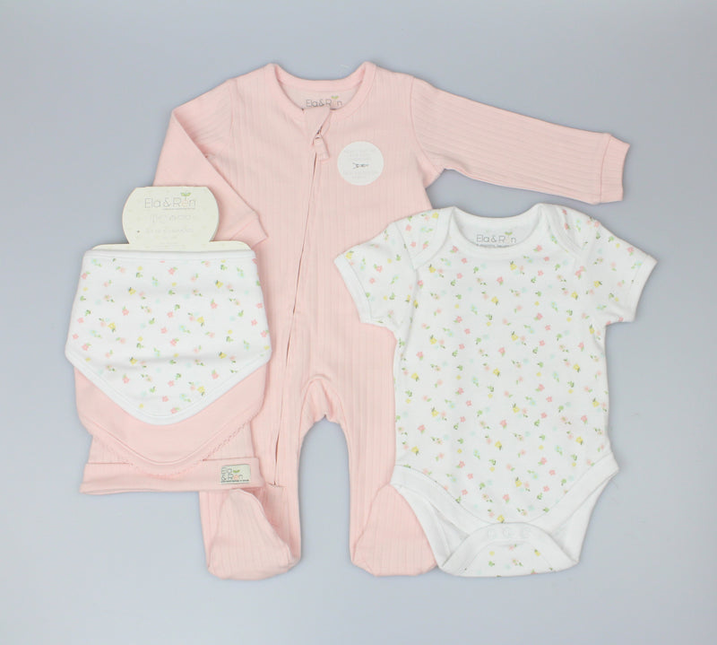 Ribbed 5pc Gift Set - Floral (0-9M) (PK6) E13385