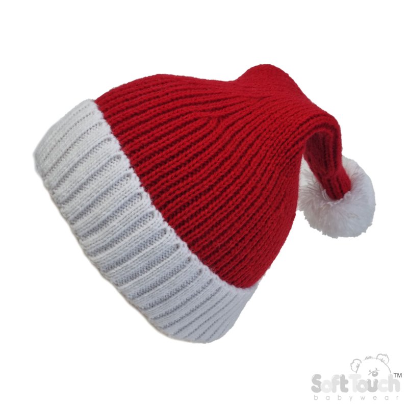 Santa Pom Pom Hat (NB-12m) (PK6) H692-X