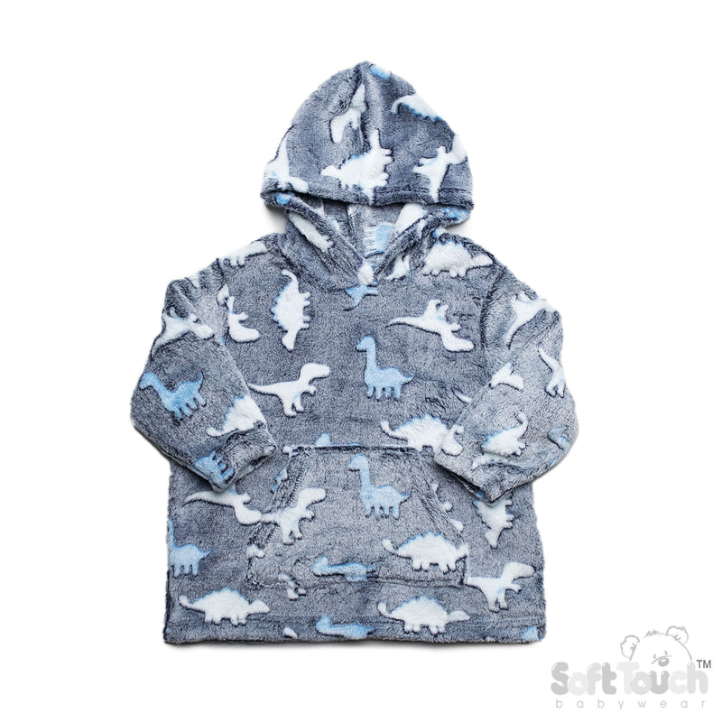 Baby Hoody - Blue/Dino (6m-3y)(PK6) HD112B