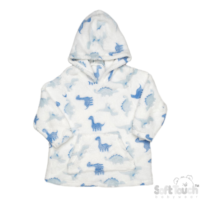 Baby Hoody - White/Dino (6m-3y)(PK6) HD112w