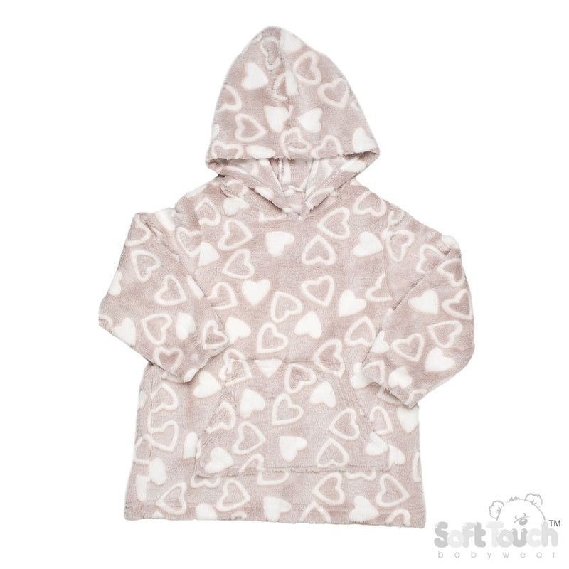 Baby Hoody - Coffee/Hearts (6m-3y)(PK6) HD114COF