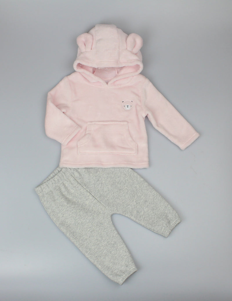 Plush Fleece Jogging Set - Pink Bear (6-24M) (PK6) H33559