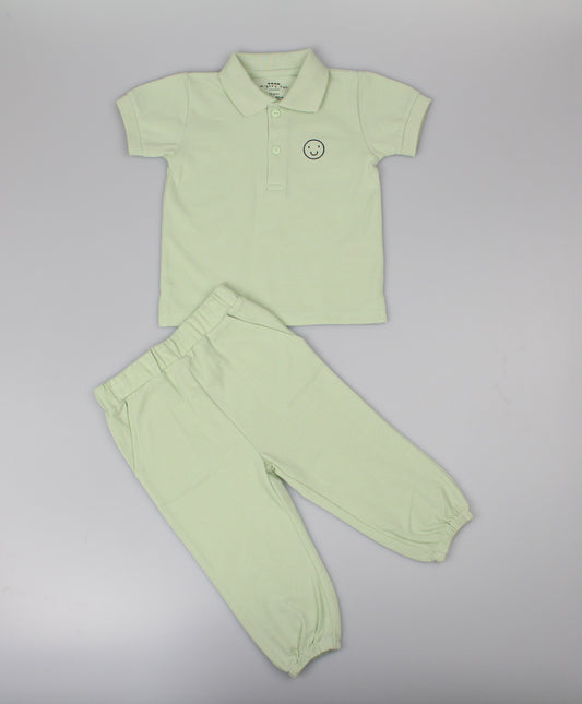 2pc Jog pants & Polo set- Mint (1-2yrs) (PK6) J33837