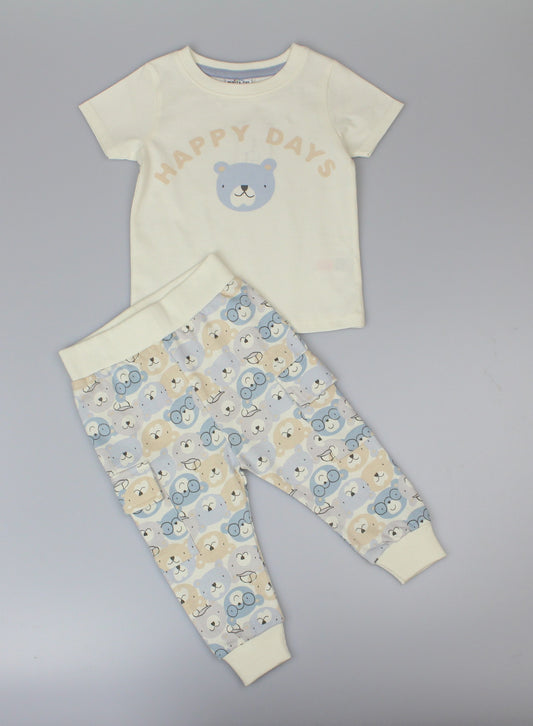 Baby Boys T-Shirt & Jog Pant Set - Happy Days(1-2yrs) (PK6) J33894