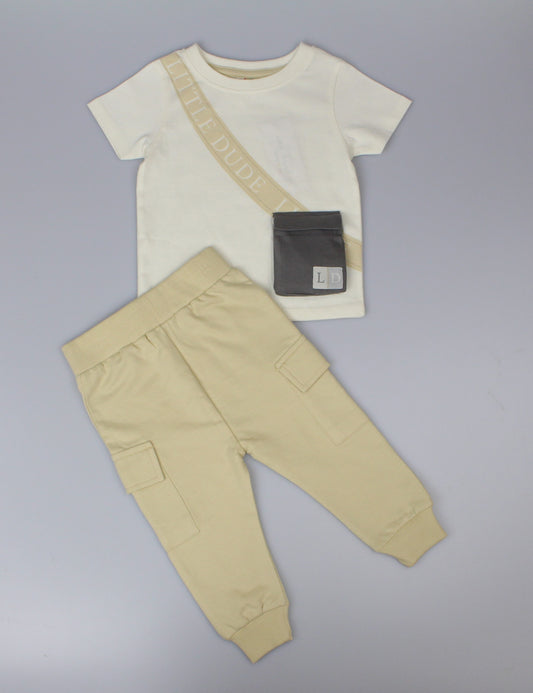 Baby Boys T-Shirt & Jog Pant Set - Little Dude (1-2yrs) (PK6) J33895