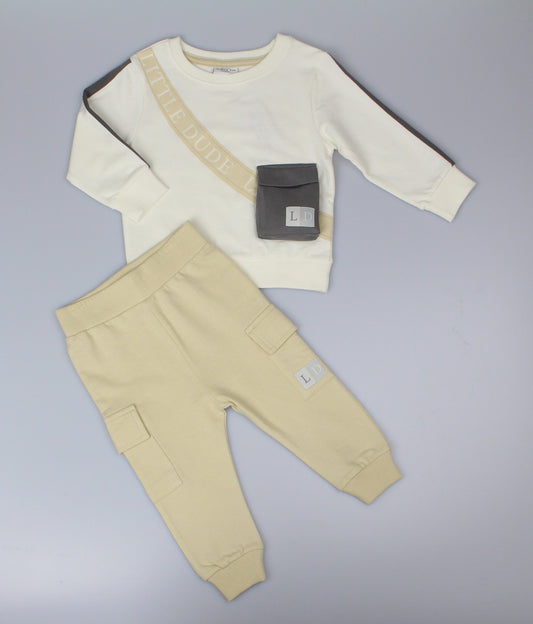 Baby Boys Top & Jog Pant Set - Little Dude (1-2yrs) (PK6) J33899