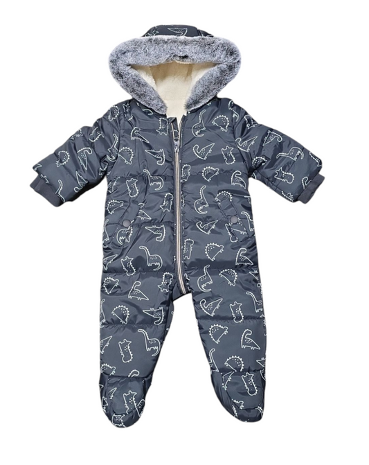 Baby Padded Unisex Snowsuit - Dino (3-9m) (PK6) SS111