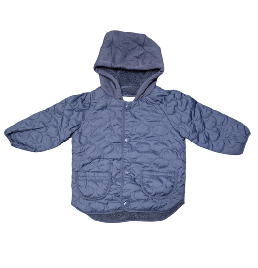 Baby Hooded Buttoned Jacket - Navy (0m-3y) (PK4) SS113