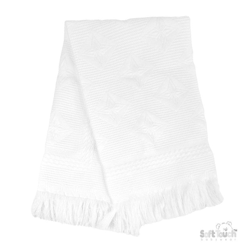 Luxury White Star Shawl (PK1) (122x122cm) SH52-W