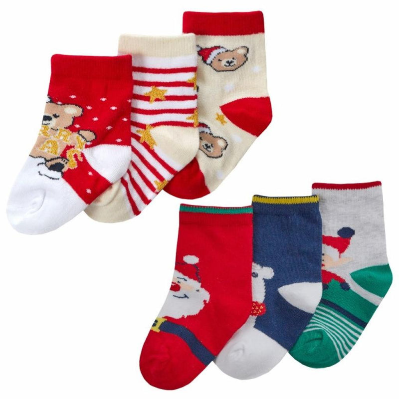 BABY CHRISTMAS 3 PACK DESIGN SOCKS (0-0, 0-2.5, 3-5.5) 44B969