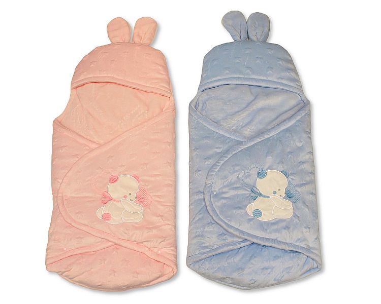 Baby Swaddle Bag with Hood - Star Embossed (65x35cm) (PK10) BH-18-0142P