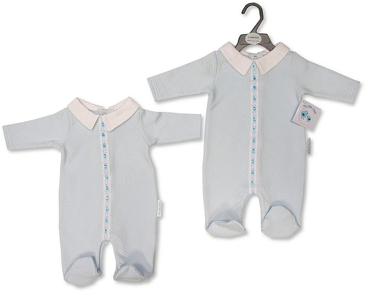 Baby Boys All in One with Lace (NB-6M) (PK6) BIS-2020-2492S