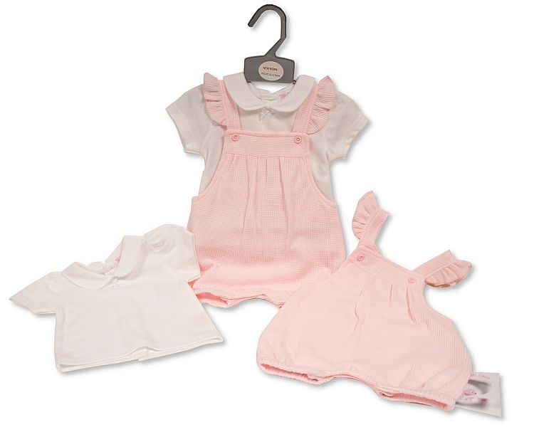 Baby Girls Dungaree Set (NB-6 Months) (PK6) Bis-2120-6205