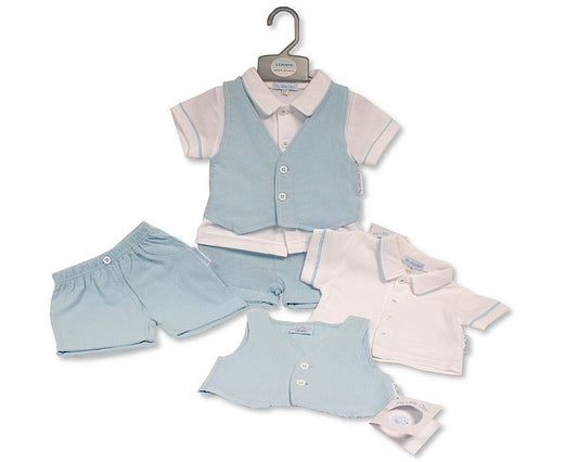 Baby Boys 3 pcs Shorts Set (NB-6m) (PK6) BIS-2120-6330