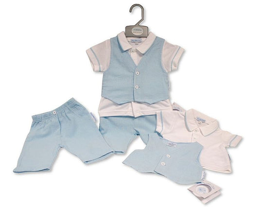 Baby Boys 3 Pieces Trouser Set (NB-6m) (PK6) BIS-2120-6331