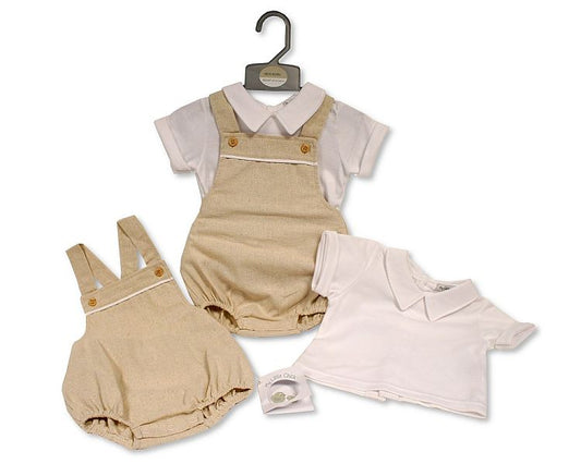 Baby Boys 2 pcs Dungaree Set (NB-6m) (PK6) BIS-2120-6332