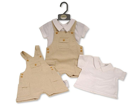 Baby Boys 2 pcs Dungaree Set (NB-6m) (PK6) BIS-2120-6334