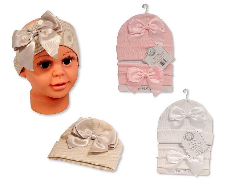 Baby Girls Hat and Headband Set (0-6 Months) (PK6) Bw-0503-0640