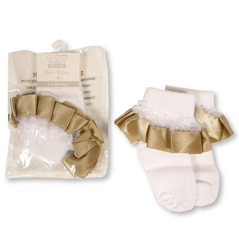 Baby Lace Socks - Taupe (PK6) (0-18 Months) BW-61-2233TP