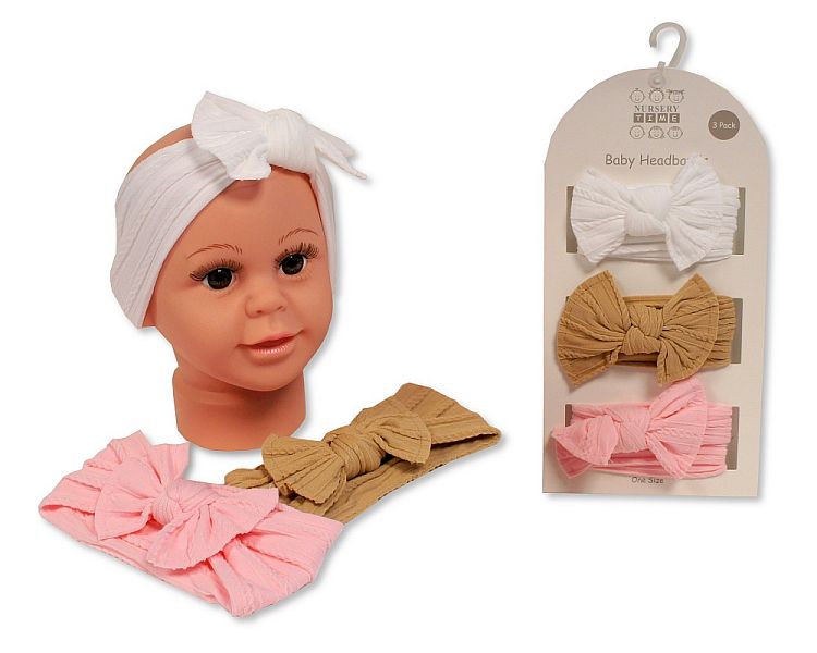 Baby Girls 3 Headbands Set (0-6m) (PK6) GP-25-1261