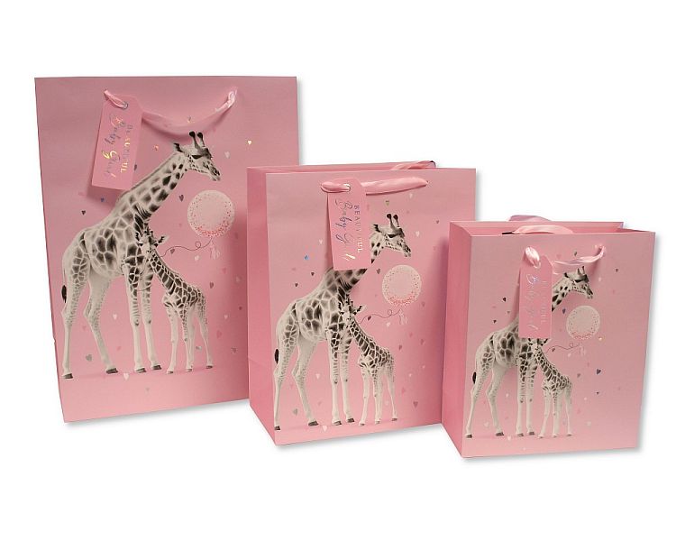 Gift Bag ' Beautiful Baby Girl' - Giraffe (PK6) Gp-25-1285p