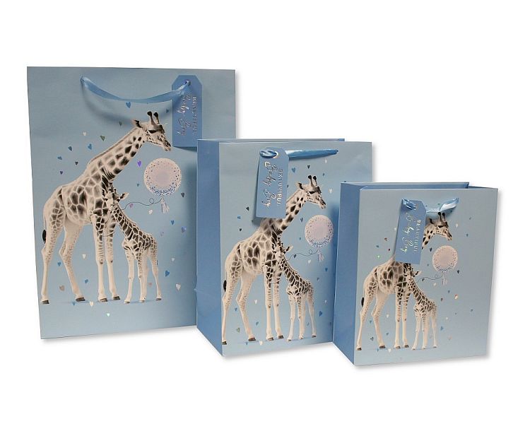 Gift Bag ' Beautiful Baby Boy' - Giraffe (PK6) Gp-25-1285s