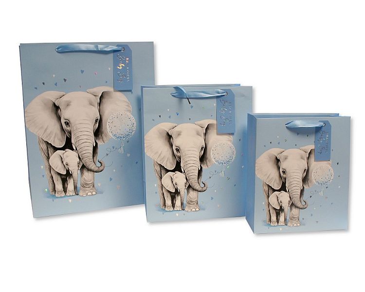 Gift Bag ' Beautiful Baby Boy' - Elephant (PK6) Gp-25-1286s