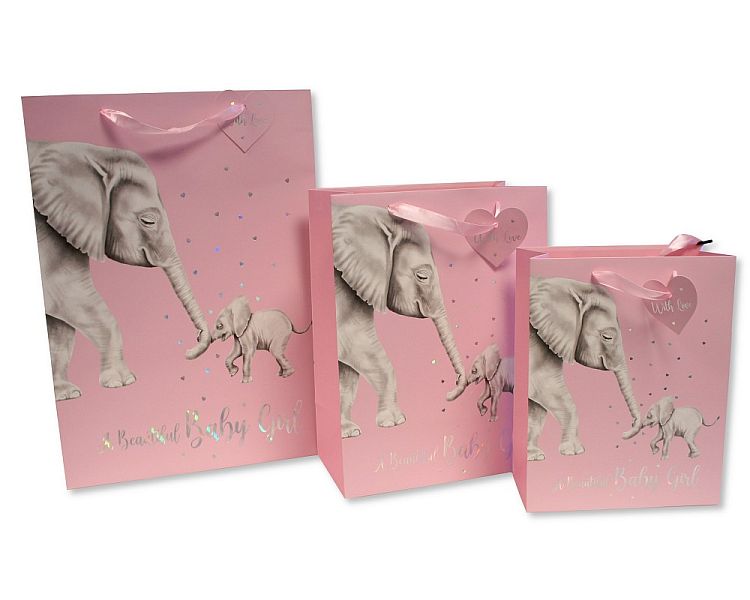 Gift Bag ' Beautiful Baby Girl' - Elephant Trunk (PK6) Gp-25-1287p