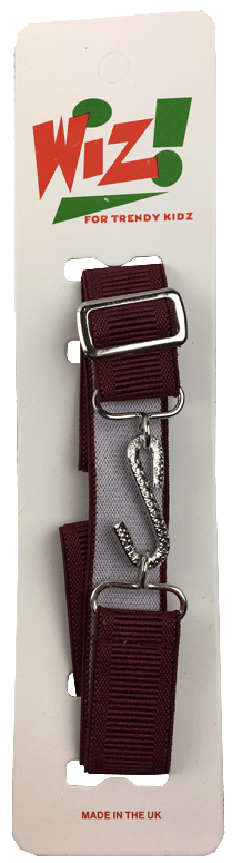 Kids Elastic Snake Belt: Burgundy - Kidswholesale.co.uk