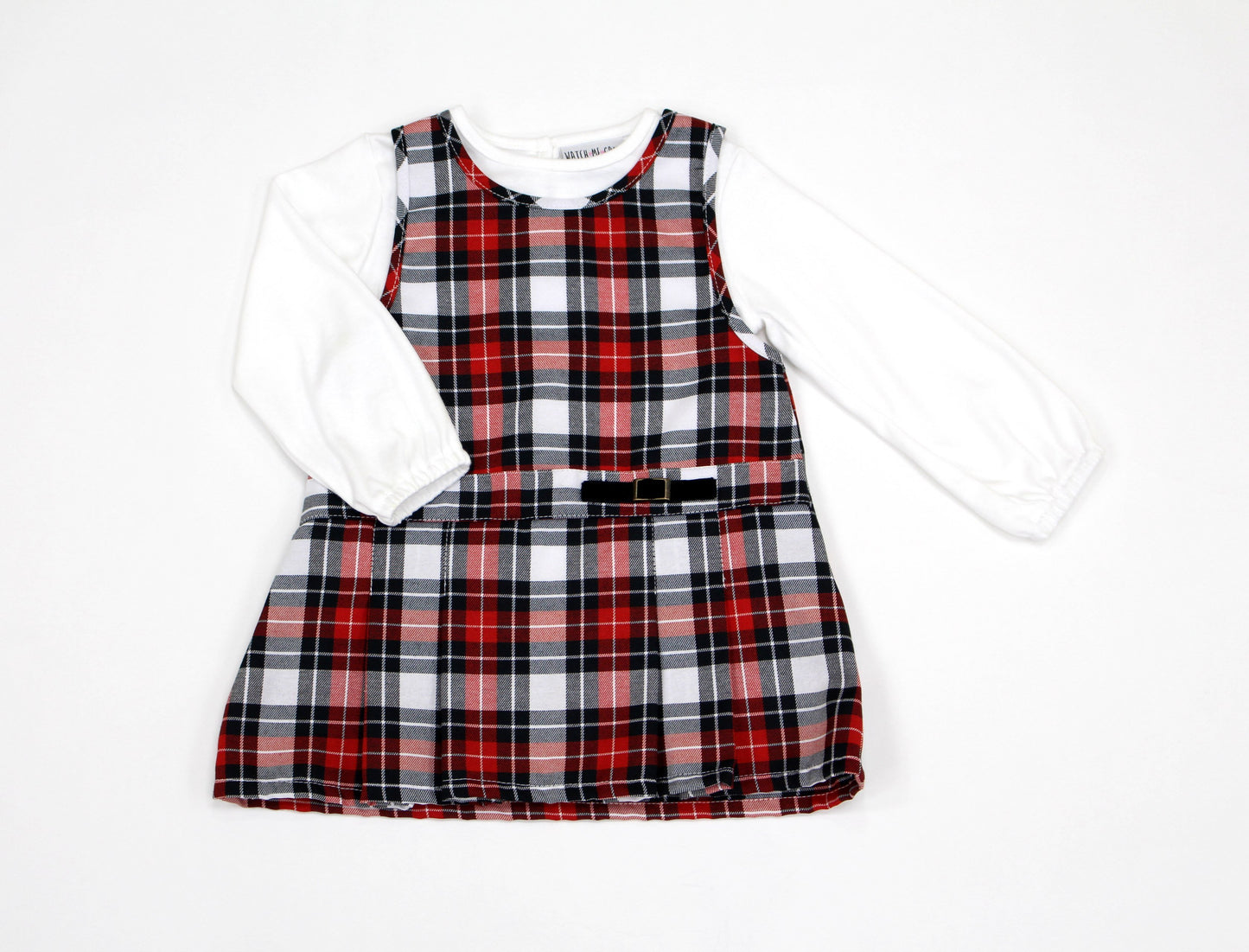 Red/White Pinafore Dress & Top (12-24MNTH) L3009 - Kidswholesale.co.uk