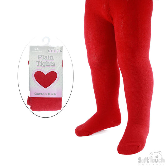 PLAIN RED TIGHTS : T90-R 3-6M