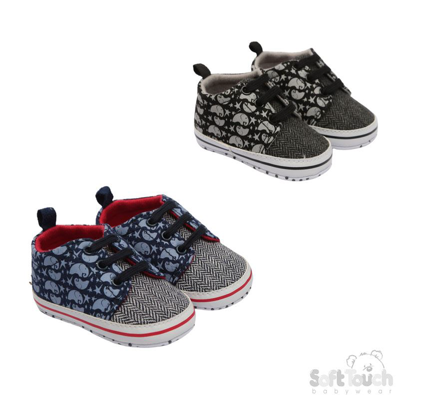 Chevron Twill Shoes w/Elephant Print : B2278