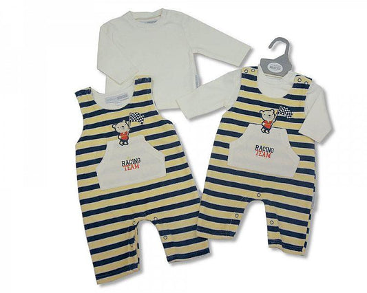 Baby 2 pcs Dungaree - Racing Team (Bis 2024-1538) - Kidswholesale.co.uk