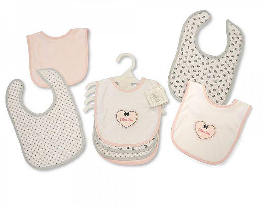 Baby Bibs 4 Pack - I Love You - Kidswholesale.co.uk