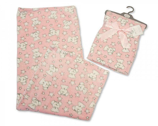 Pink Baby Wrap - Teddy - Girls (BW-112-967P) - Kidswholesale.co.uk