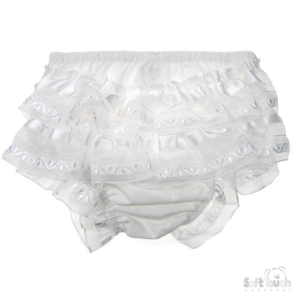 COTTON FRILLY PANTS (FP08-W) - Kidswholesale.co.uk